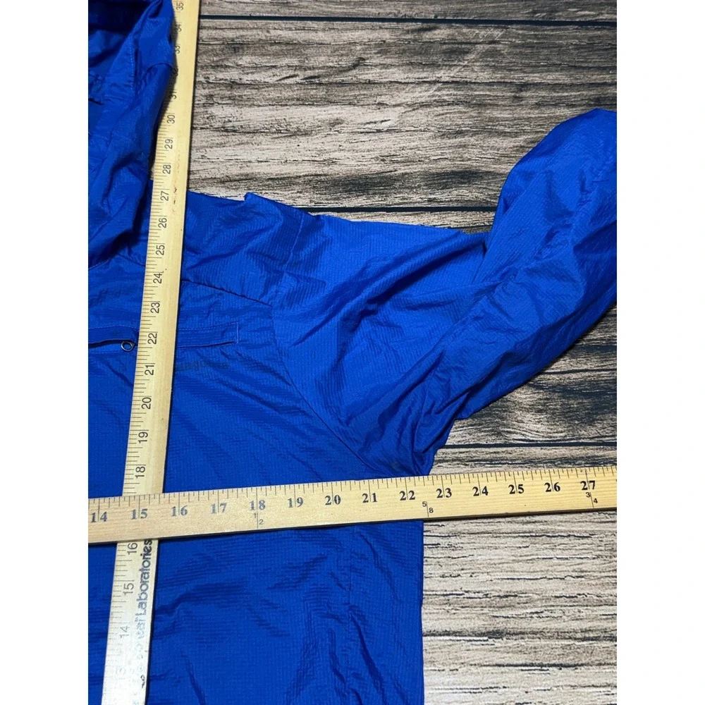 Patagonia Jacket Mens L Blue Rain Windbreaker Lightweight Packable Pocket Hiking